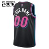 Barn Miami Heat Tröja Skräddarsydda Nike 2025-26 City Edition Svart Swingman